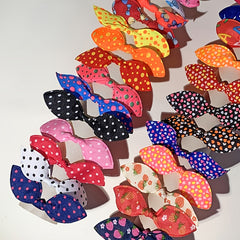 50pcs Kids Rubber Band Hair Bows Colorful Hair Rope