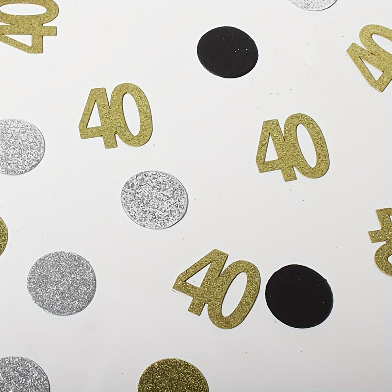 40th Birthday Party Decoration Golden Disc Confetti Table Decor