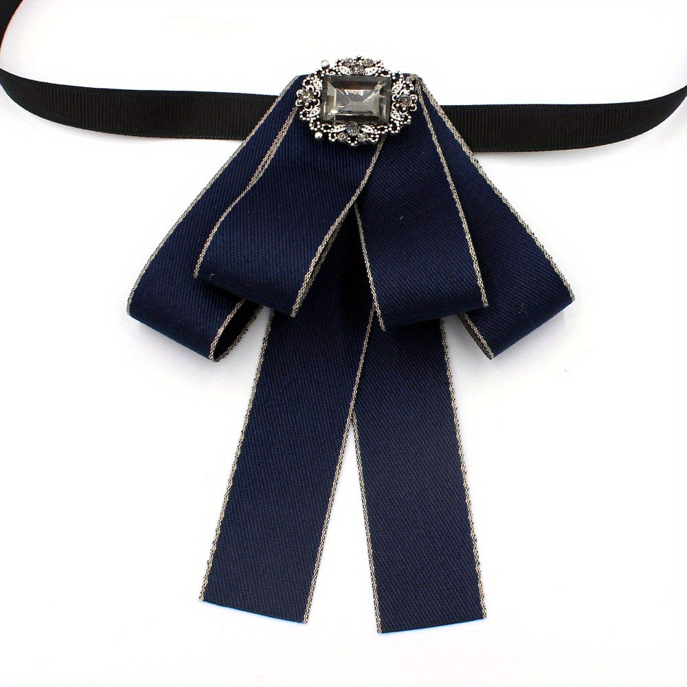 Crystal Decor Pre-tied Bow Tie for Women