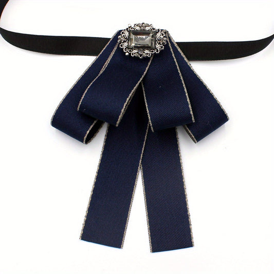 Crystal Decor Pre-tied Bow Tie for Women