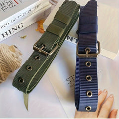 38mm Nylon Men's Belt Military Style Buckle Outdoor Sports Solid Color