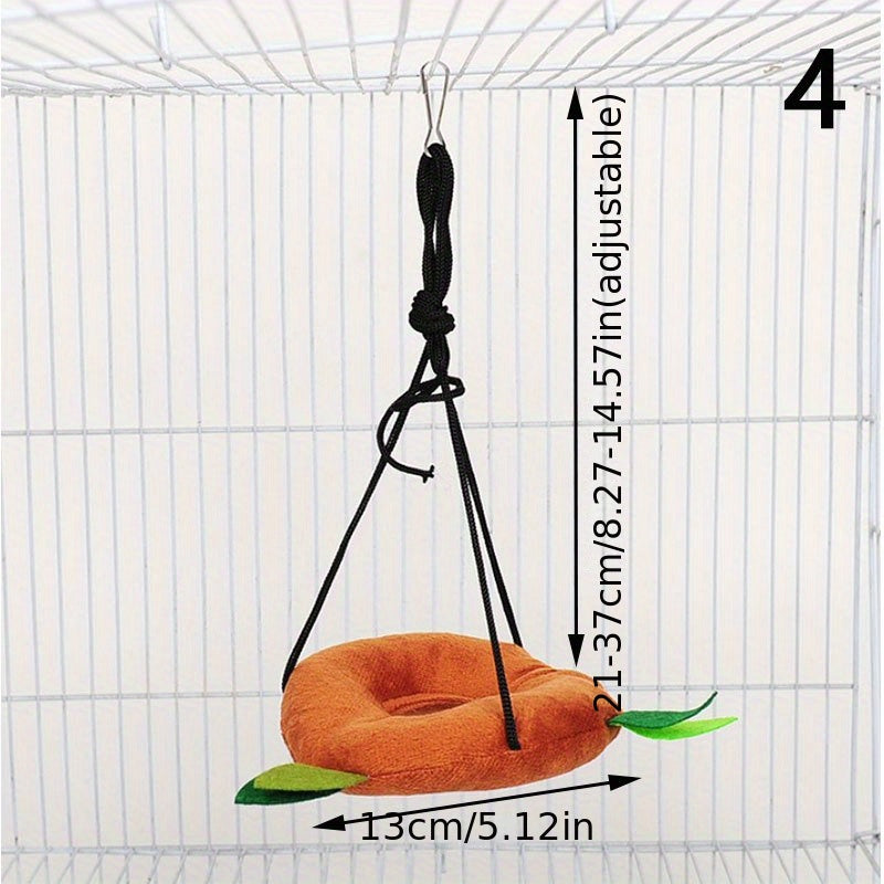 Cozy Forest Pattern Small Animal Hammock Bed for Cage Nest - Warmth & Comfort