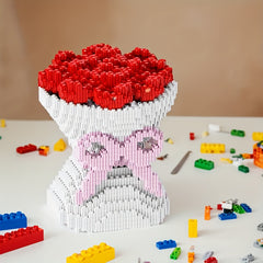 5000pcs Rose Couple Puzzle Building Blocks for Teens and Adults DIY Craft Kit