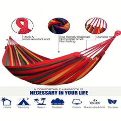 Canvas Camping Hammock with Tree Straps - Indoor/Outdoor