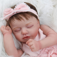 19%22 Lifelike Vinyl Doll with Closed Eyes Reborn Baby Toy