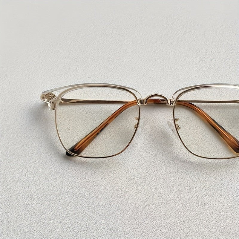 Men's Anti Light Magnesium Square Flat Glasses For Myopia 100 UV Protection