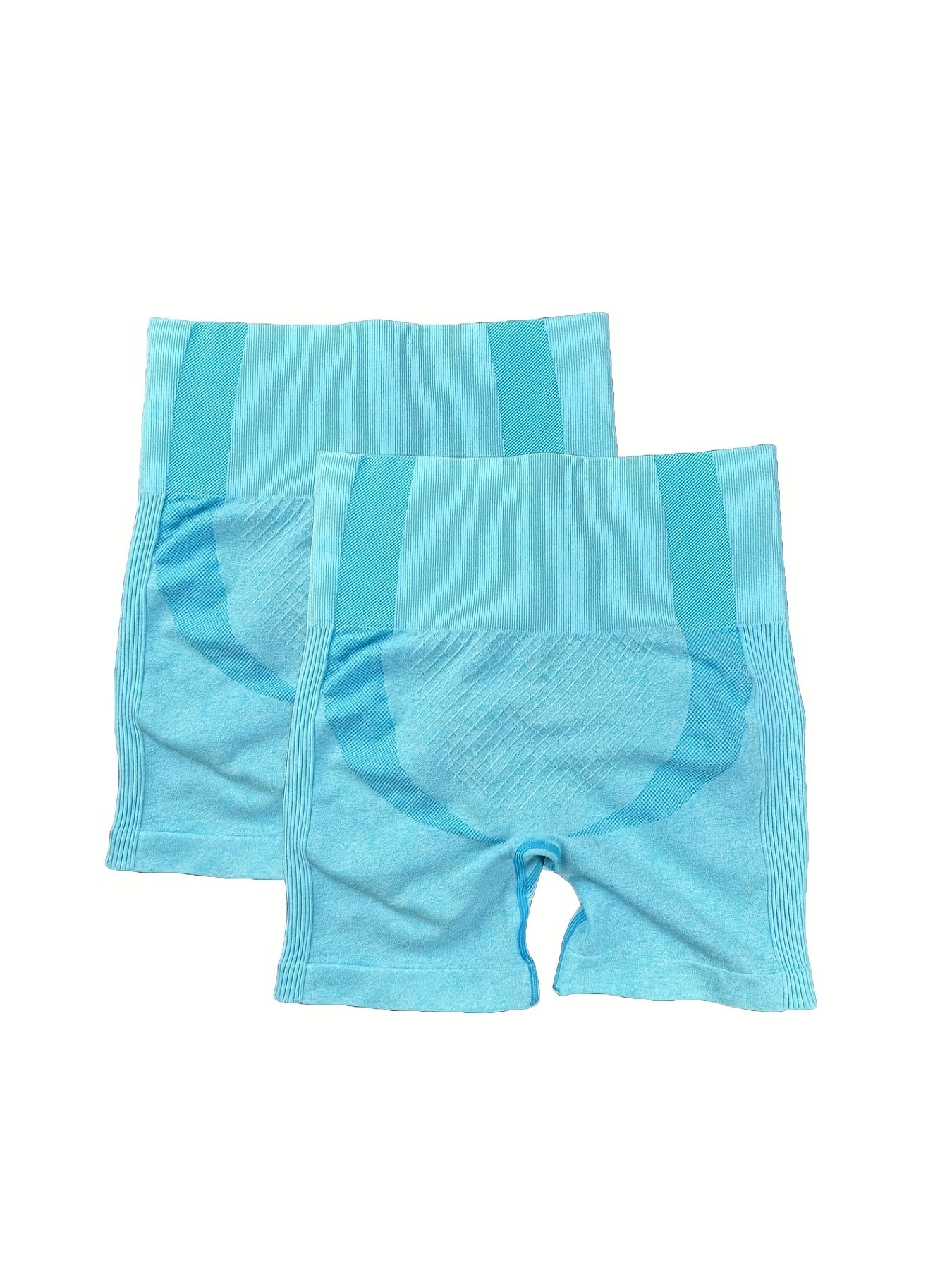 2pcs High Waist Yoga Shorts Quick Drying Butt Lifting