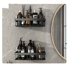 Suction Cup Toilet Washroom Storage Rack Wall Mounted
