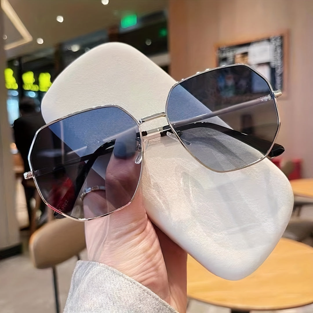 Men's Vintage Polygonal Frame Sunglasses UV Protection