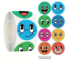 500 Smile Face Reward Stickers Roll, Party & Holiday Supplies