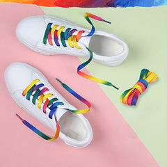 Gradient Colorful Shoelaces Rainbow Canvas Shoe Laces