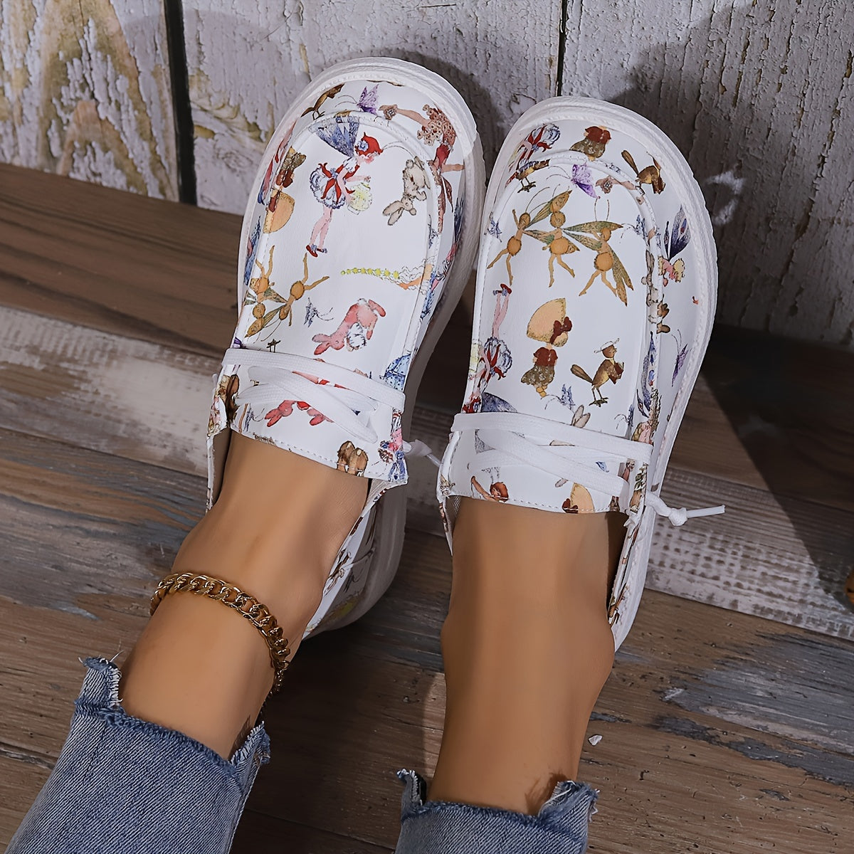 Women's Fairy Rabbit Butterfly Outdoor Skateboard Shoes