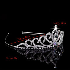 Rhinestone Headband Double Layer Crown Tiara Bridal Wedding Hair Accessories