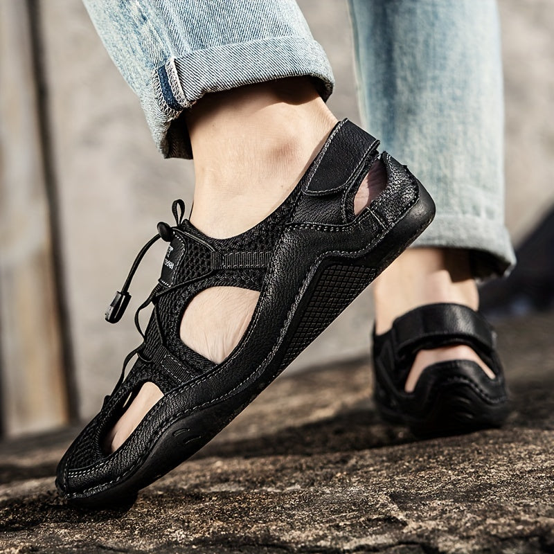 Men's Leather Non-slip Sandals Durable Quick Dry Shoes