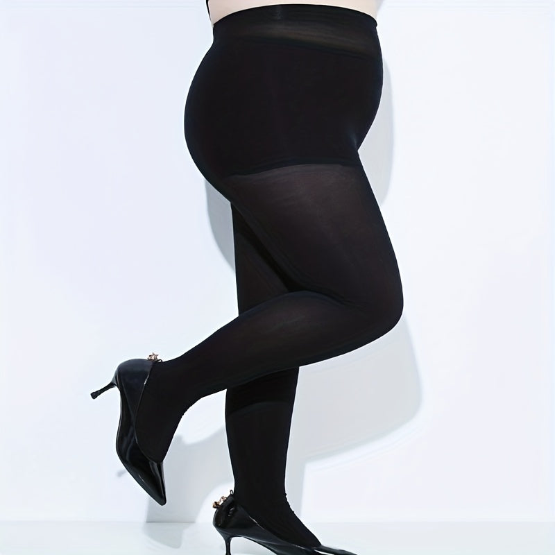 Solid High Waist Anti-Hook Thin Stirrup Tights