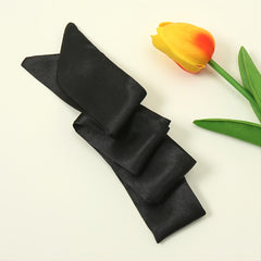 Solid Long Scarf Silk Neckerchief Handbag Handle Wrap