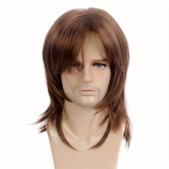 Men's Brown Middle Length Wig for Winter Soldier Cosplay Costume