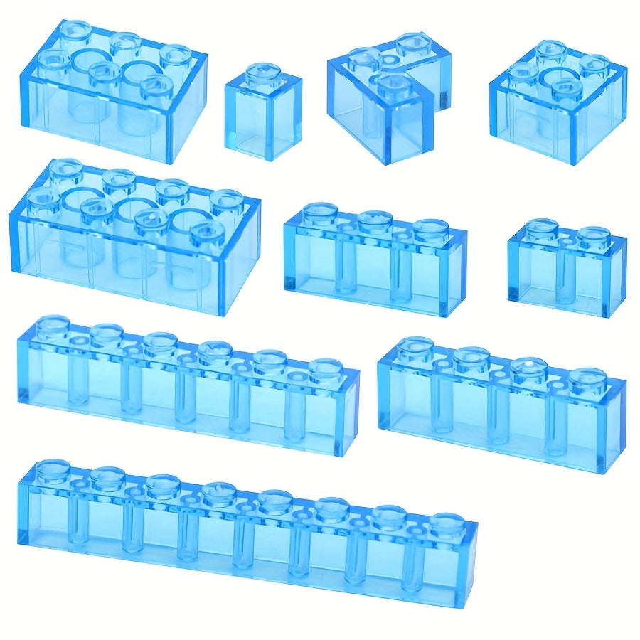 MOC Transparent Building Blocks Clear 1x1 1x2 2x2 2x4 Concave Parts