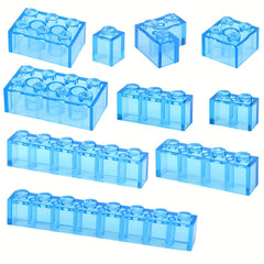 MOC Transparent Building Blocks Clear 1x1 1x2 2x2 2x4 Concave Parts