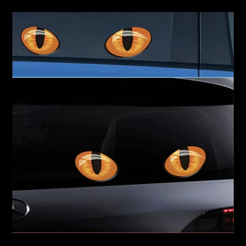 3D Reflective Cat Eye Car Sticker Motorcycle Notebook Door Window Sticker