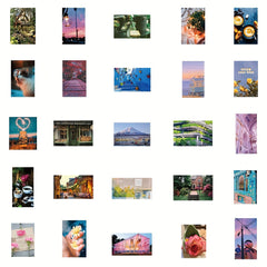 50pcs Daily Scenery Graffiti Stickers Waterproof DIY Sticker Pack