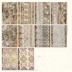 40pcs Vintage Distressed Paper Set for Hand Account Book Backgrounds