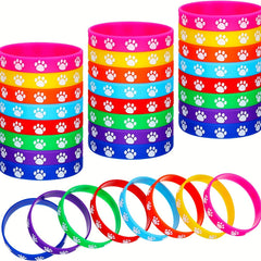 Cat Paw Print Rubber Bracelet for Dog Party Gift