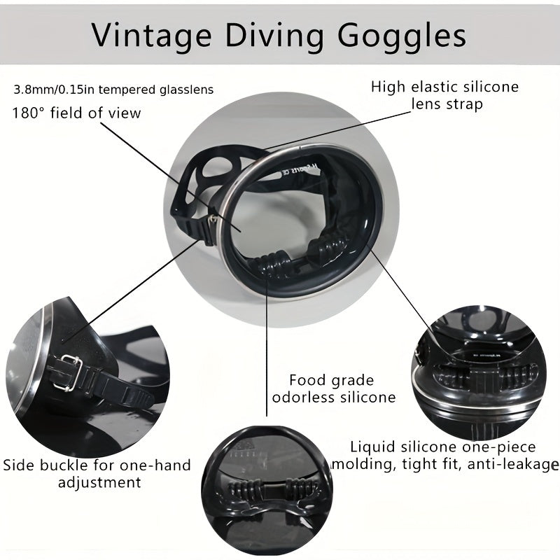 Tempered Glass Diving Goggles Large View Diving Equipment