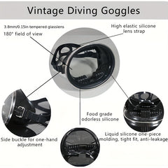 Tempered Glass Diving Goggles Large View Diving Equipment