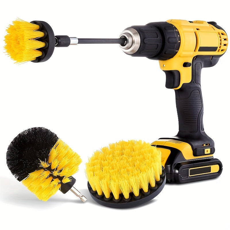 4-Piece Drill Brush Attachment Set for Powerful Cleaning