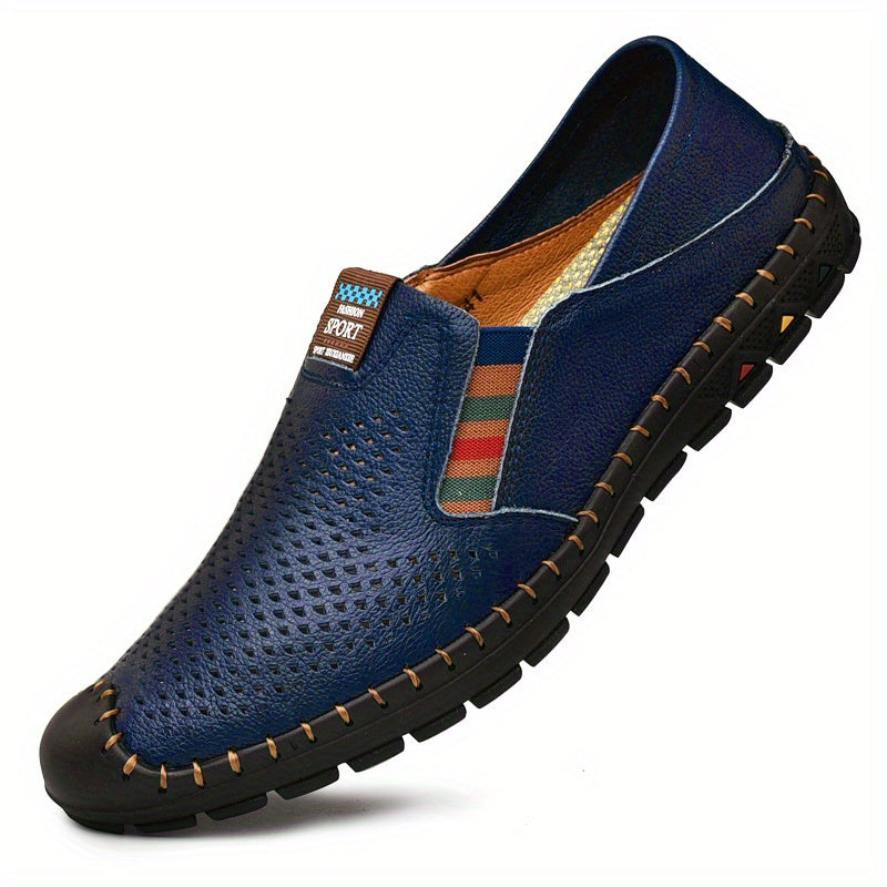 Men's Ventilated Loafer Shoes Non-slip Slip On Shoes