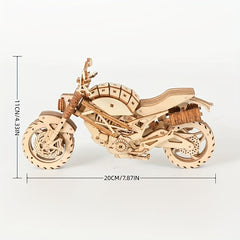 Wooden Motorcycle Model Kit 3D Puzzle Creative Play Holiday Birthday Gift