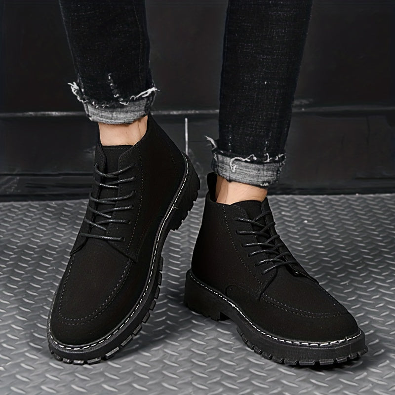 Men's Vintage High Top Lace Up Boots Casual Outdoor Walking Shoes