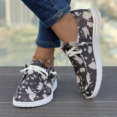Women's Outdoor Skateboard Shoes with Cow Print