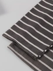Striped Print Pajama Set Long Sleeve Crew Neck Top & Elastic Waistband Pants