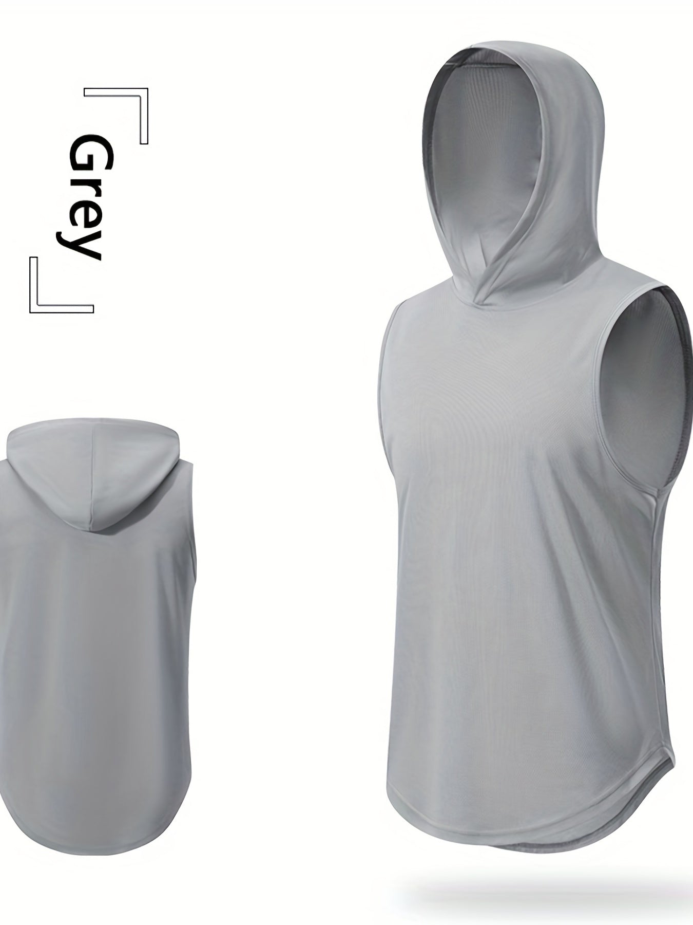 Breathable Men's Hooded Sleeveless Vest for Running
