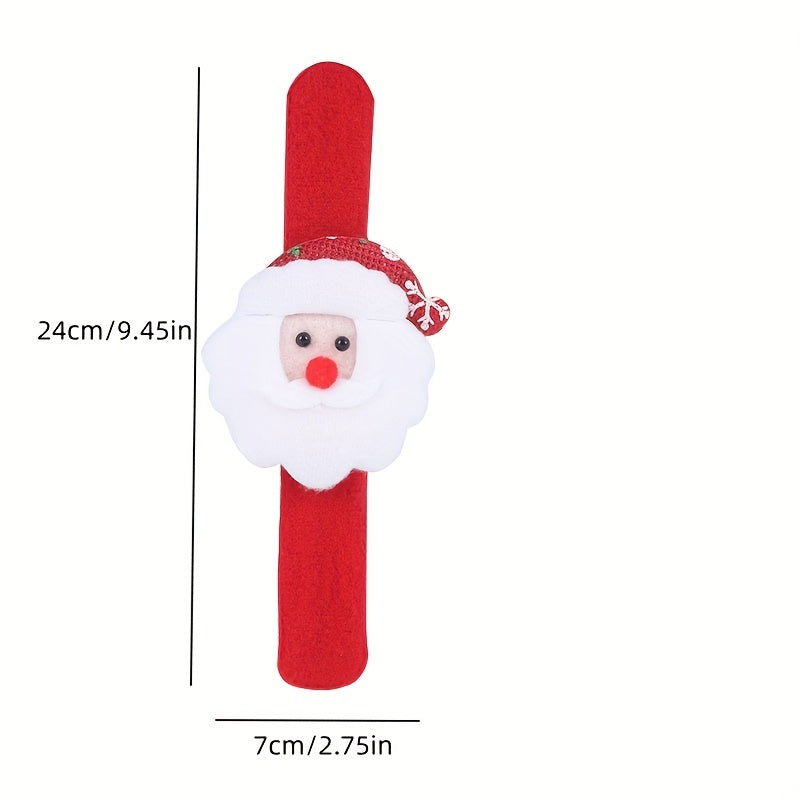 4pcs Christmas Bracelets Plush Doll Wristband Holiday Gathering