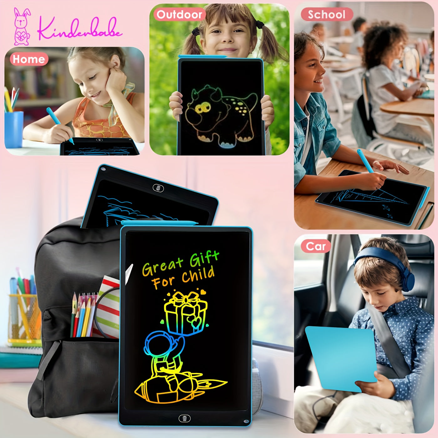Portable LCD Drawing Board 16 Inch Sketch Pad for Kids