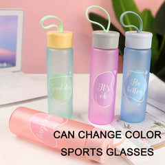 360ml Frosted Water Bottle Leakproof Portable Outdoor Sports Camping Running Fit