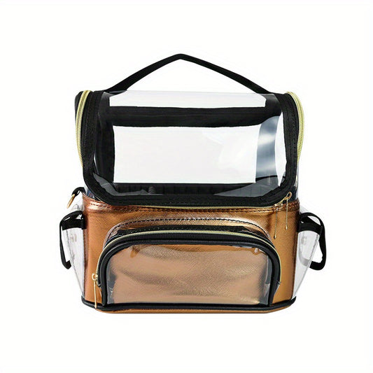 Clear Makeup Brush Case Stand Holder Cup Travel Professional Cosmetic Bag