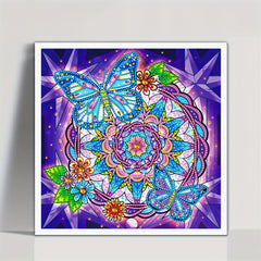 Butterfly Flower Pattern Diamond Painting Kit for Beginners