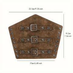 Viking Style Leather Bracers Medieval Knight Wrist Guards Men's Arm Armor Cuffs