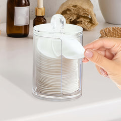 Makeup Pads Storage Rack Acrylic Holder Container with Lid