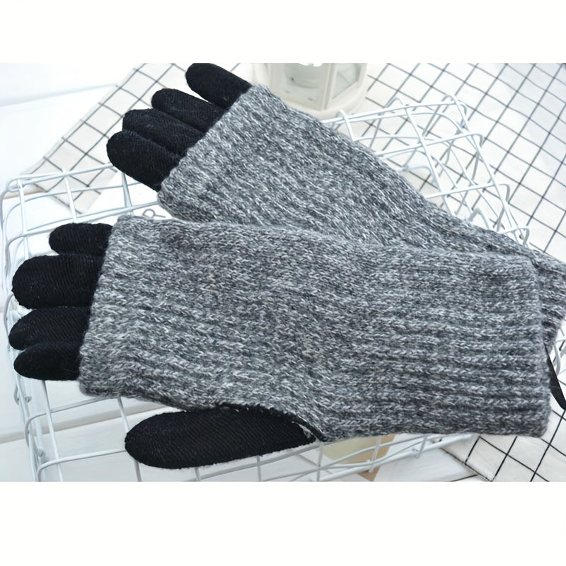 Winter Touch Screen Gloves Thick Insulated Wool Mittens