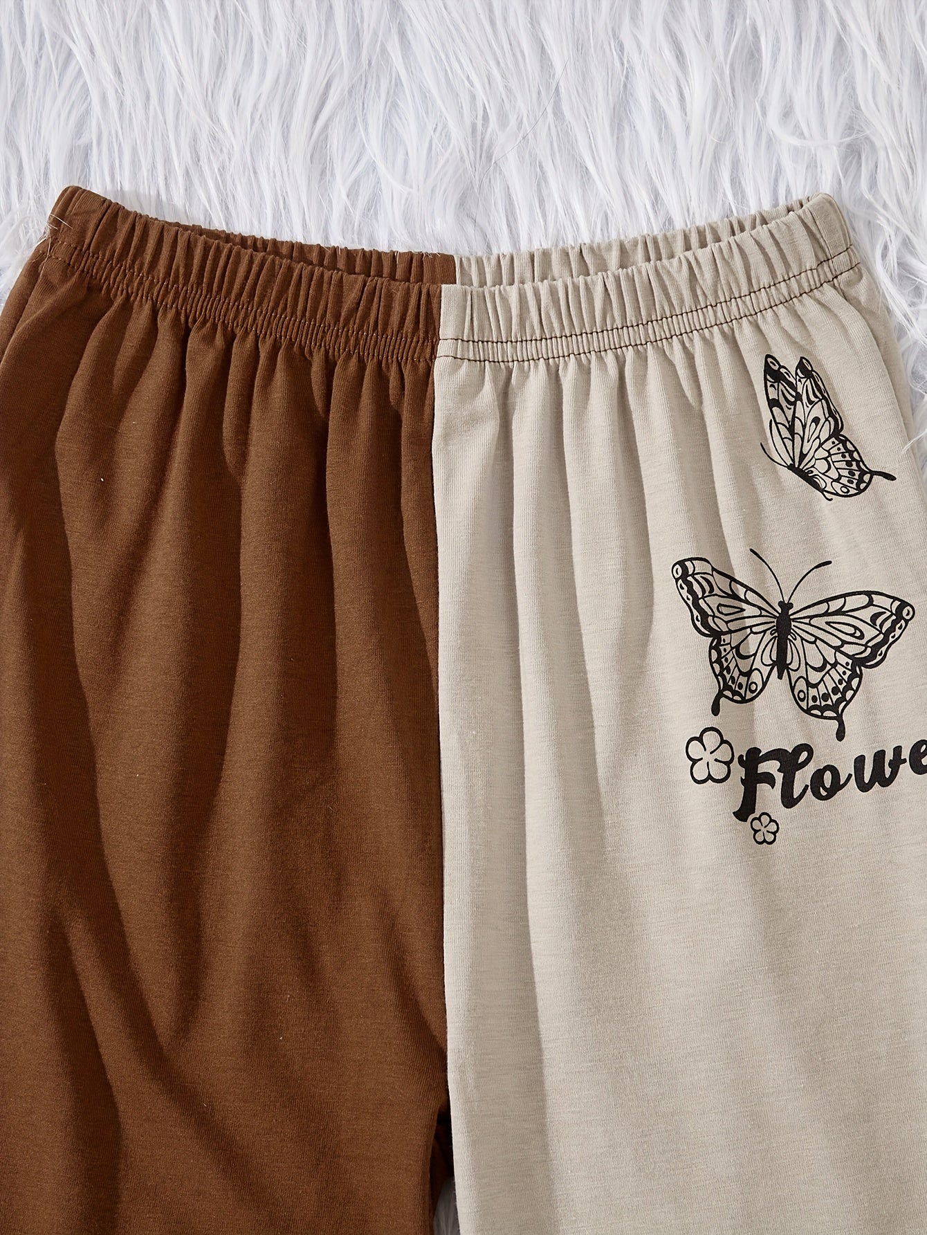 Girls Butterfly & Letter Cami Top & Sweatpants Set Kids Summer Clothes