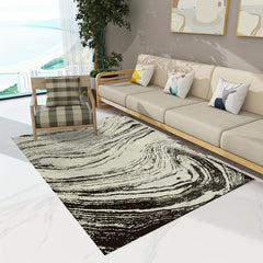 Abstract Woven Area Rugs Modern Anti slip Distressed Outdoor Rugs