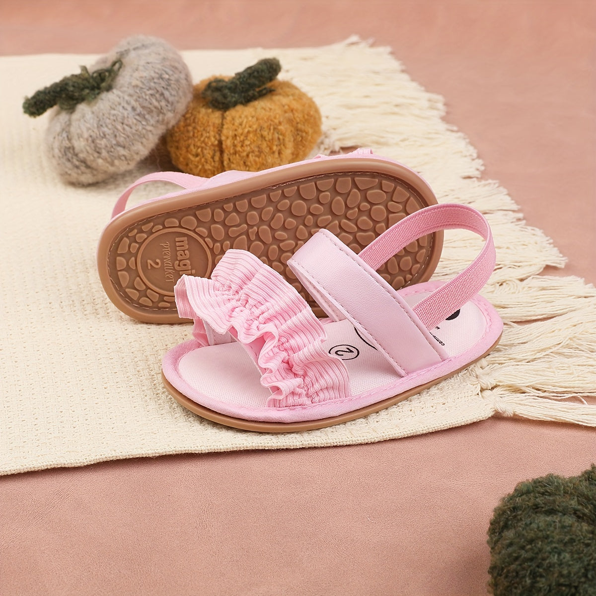 Breathable Open Toe Sandals for Baby Girls Lightweight Anti Slip Sandals