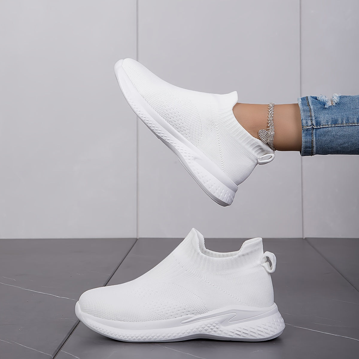 Girl's Comfy Non Slip Sock Shoes - Breathable Sneakers