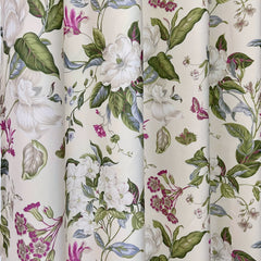 Beige Floral Blackout Curtains for Living Room