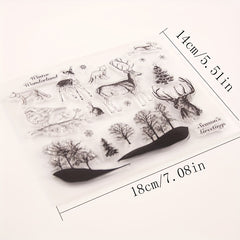 Deer Rabbit Fox Clear Stamps for DIY Greeting Card Making